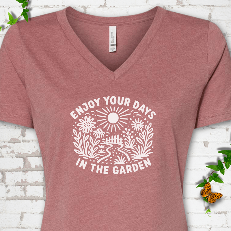 Gardening Days V-Neck T-Shirt