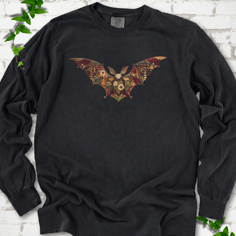 Pressed Flower Bat LS T-Shirt