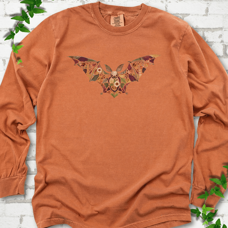 Pressed Flower Bat LS T-Shirt