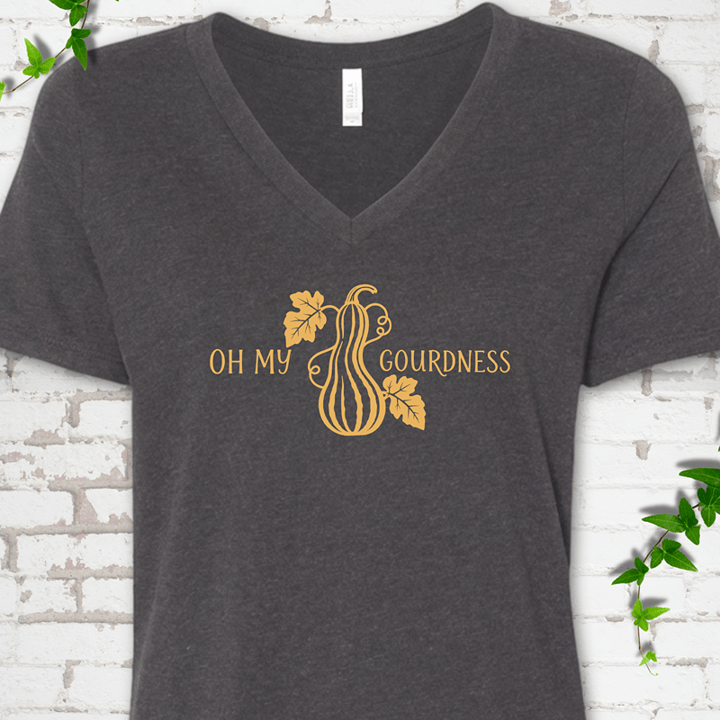 Oh My Gourdness V-Neck T-Shirt