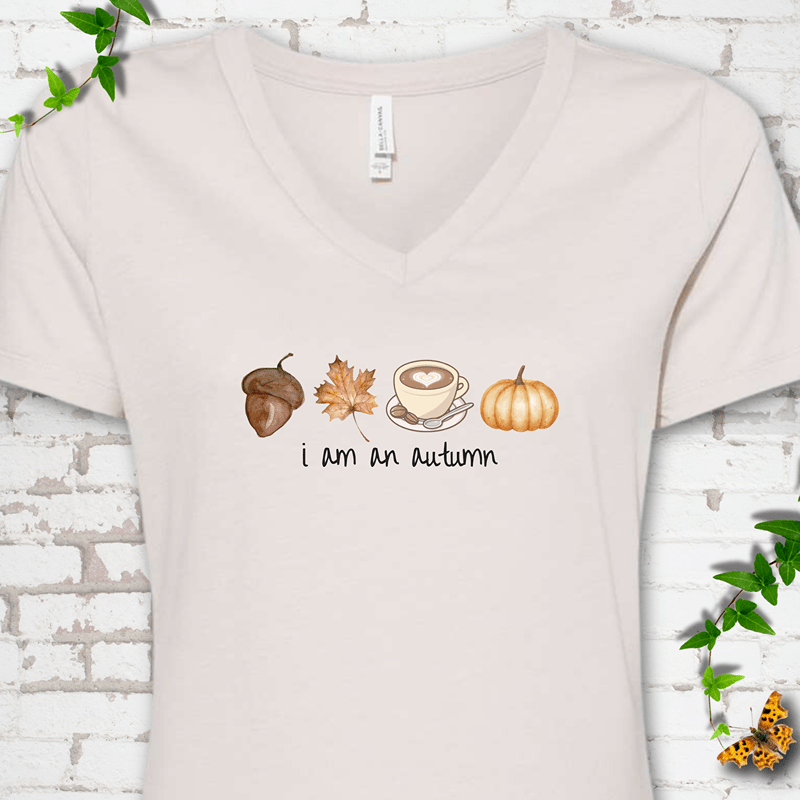 i am an autumn V-Neck T-Shirt