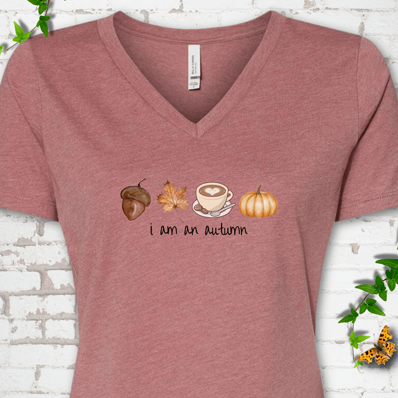 i am an autumn V-Neck T-Shirt