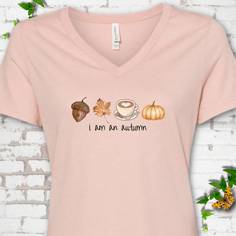 i am an autumn V-Neck T-Shirt