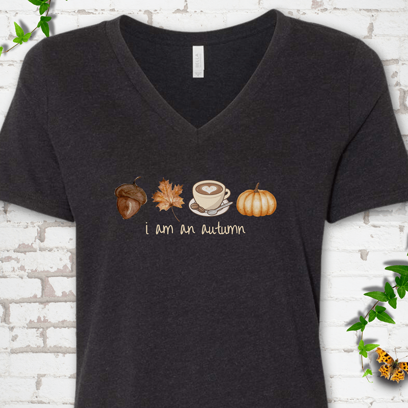 i am an autumn V-Neck T-Shirt