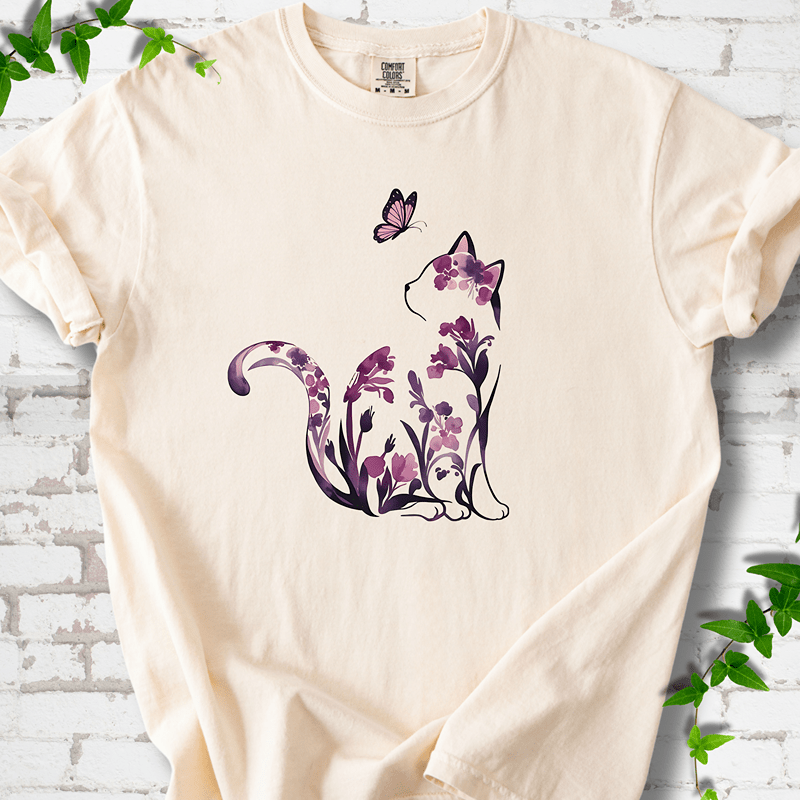 Floral Cat T-Shirt