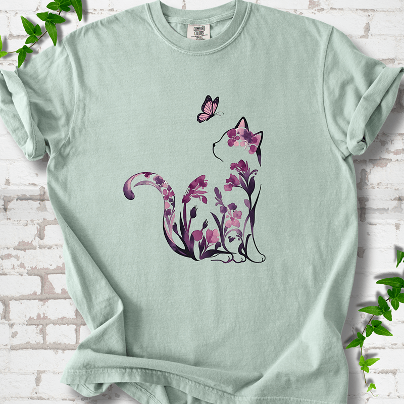 Floral Cat T-Shirt