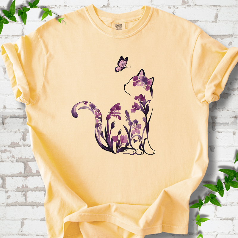 Floral Cat T-Shirt