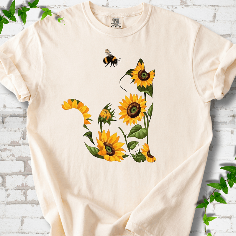 Sunflower Cat T-Shirt