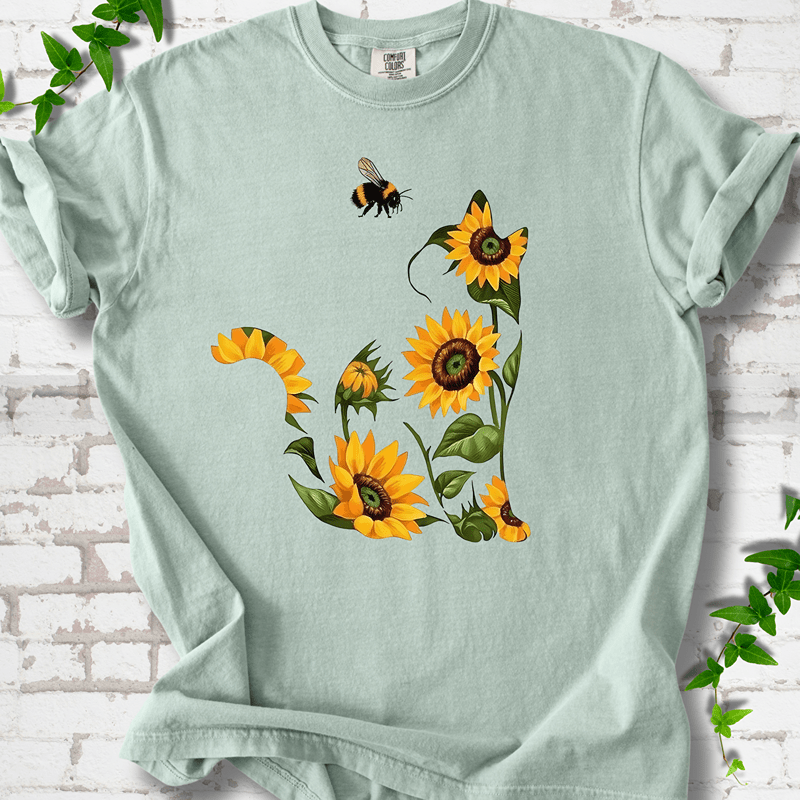 Sunflower Cat T-Shirt