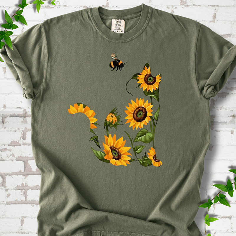Sunflower Cat T-Shirt