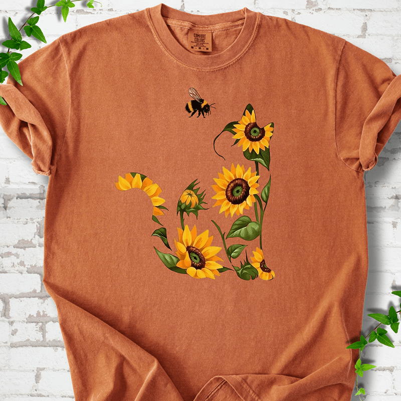 Sunflower Cat T-Shirt