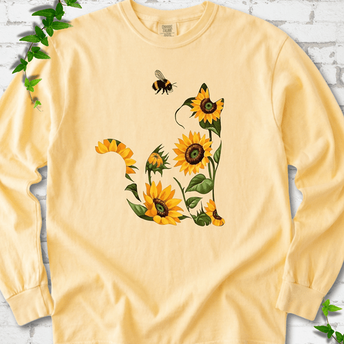 Sunflower Cat LS T-Shirt