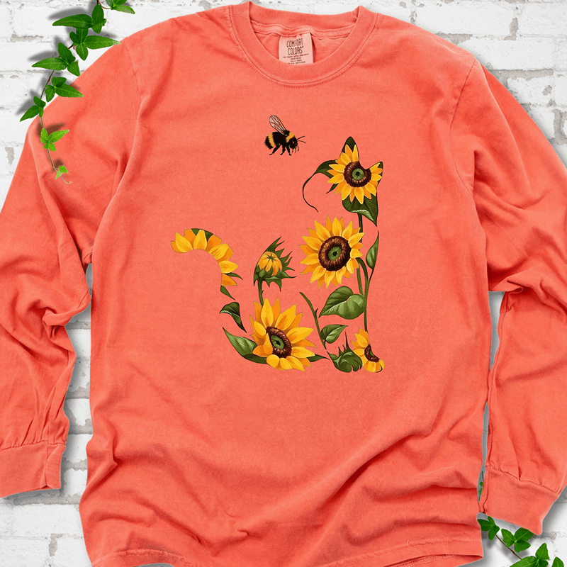Sunflower Cat LS T-Shirt