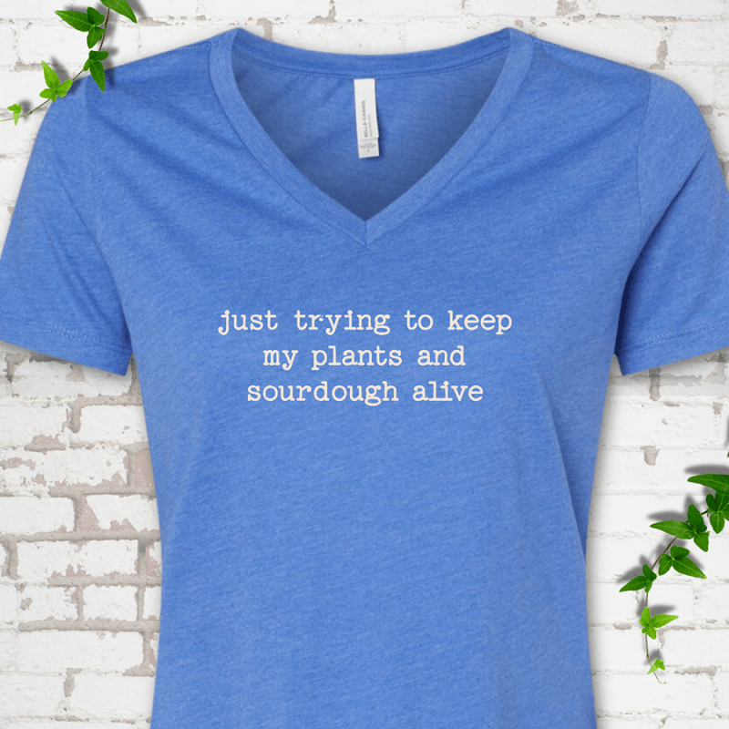 Plants & Sourdough V-Neck T-Shirt
