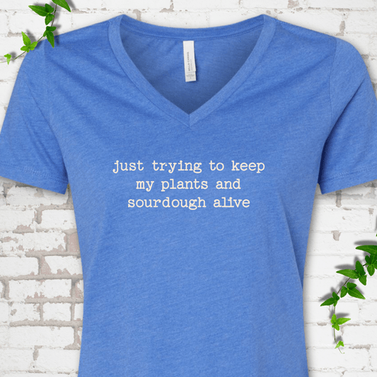 Plants & Sourdough V-Neck T-Shirt