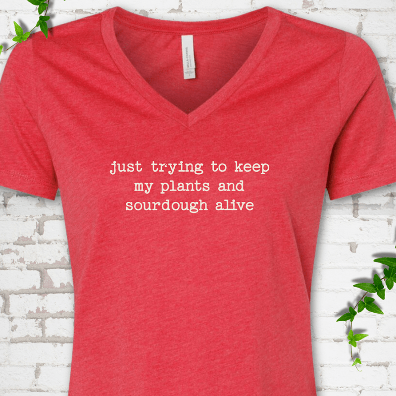 Plants & Sourdough V-Neck T-Shirt