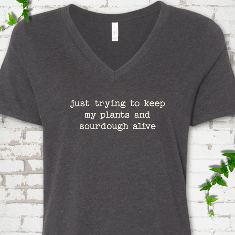 Plants & Sourdough V-Neck T-Shirt