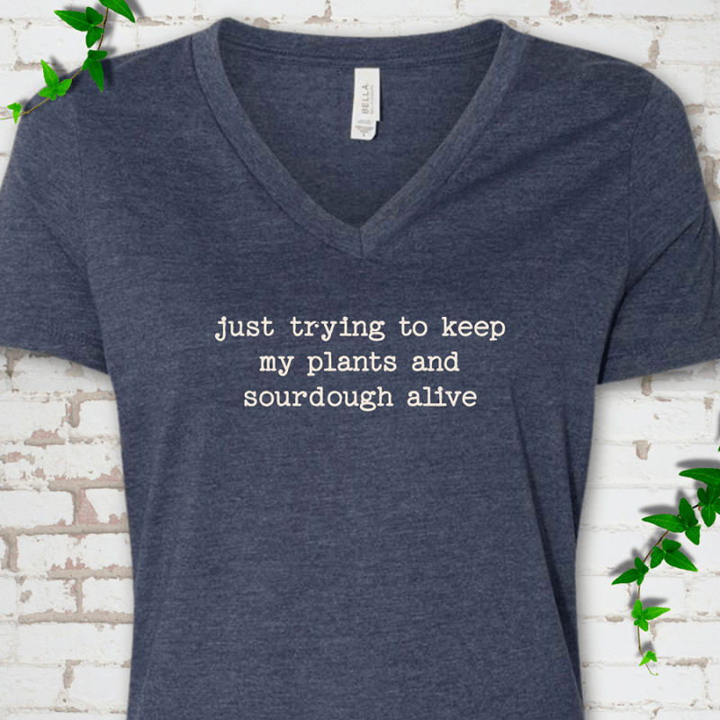Plants & Sourdough V-Neck T-Shirt
