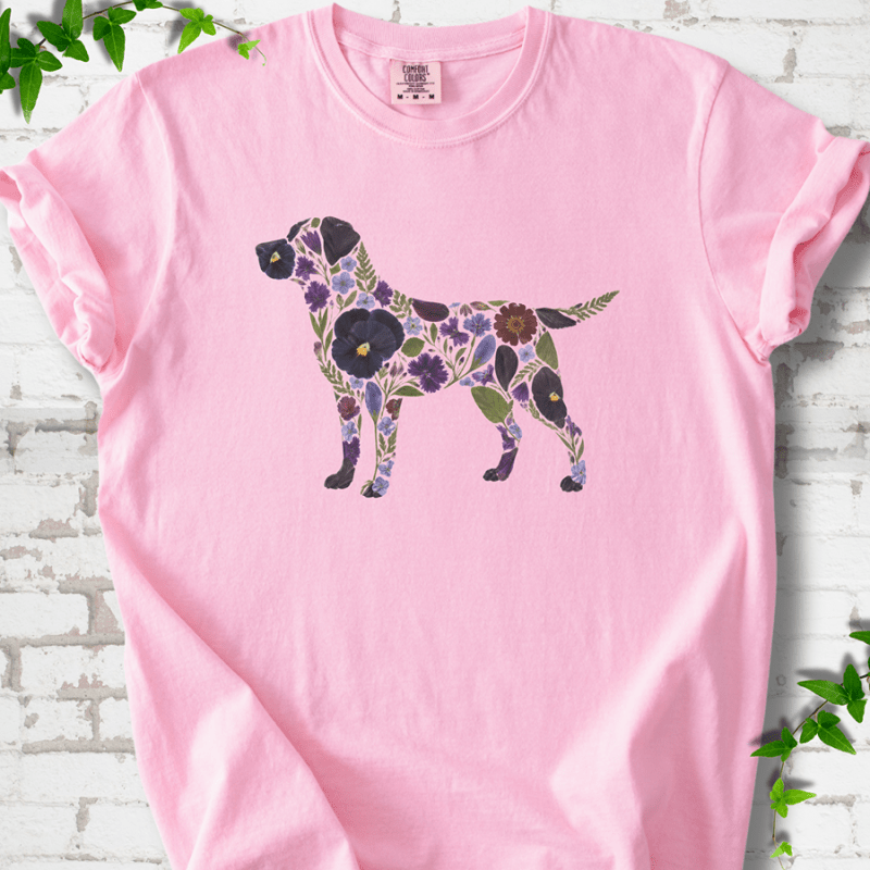 Wildflower Labrador T-Shirt