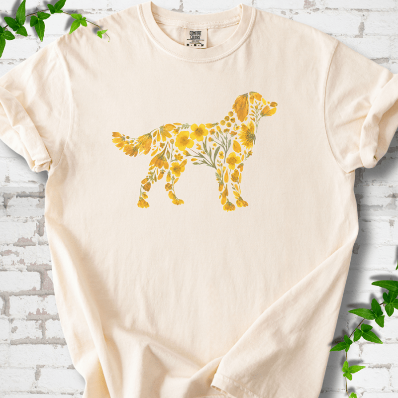 Wildflower Golden Retriever T-Shirt
