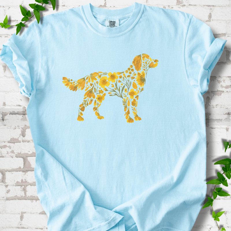 Wildflower Golden Retriever T-Shirt