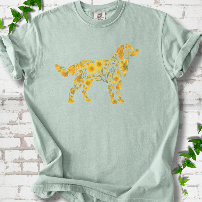 Wildflower Golden Retriever T-Shirt
