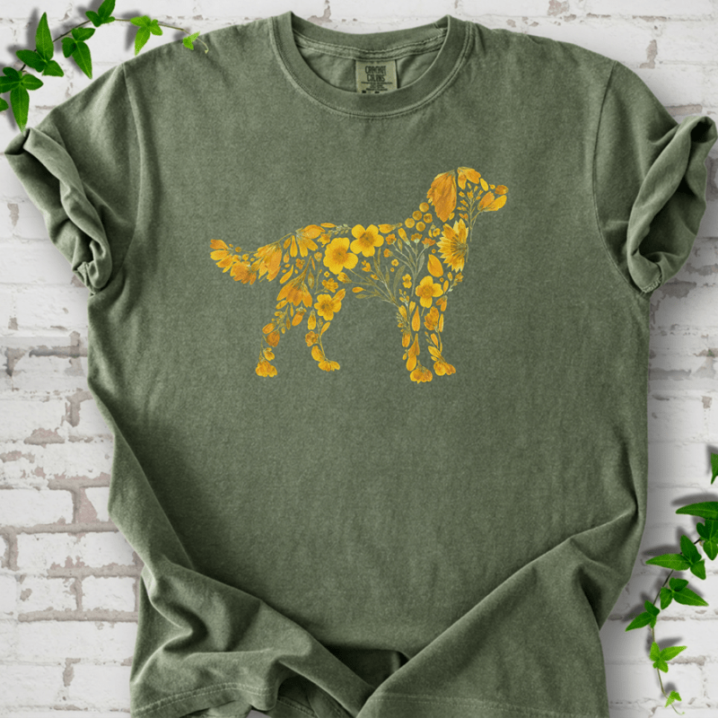Wildflower Golden Retriever T-Shirt