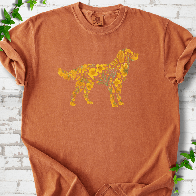 Wildflower Golden Retriever T-Shirt