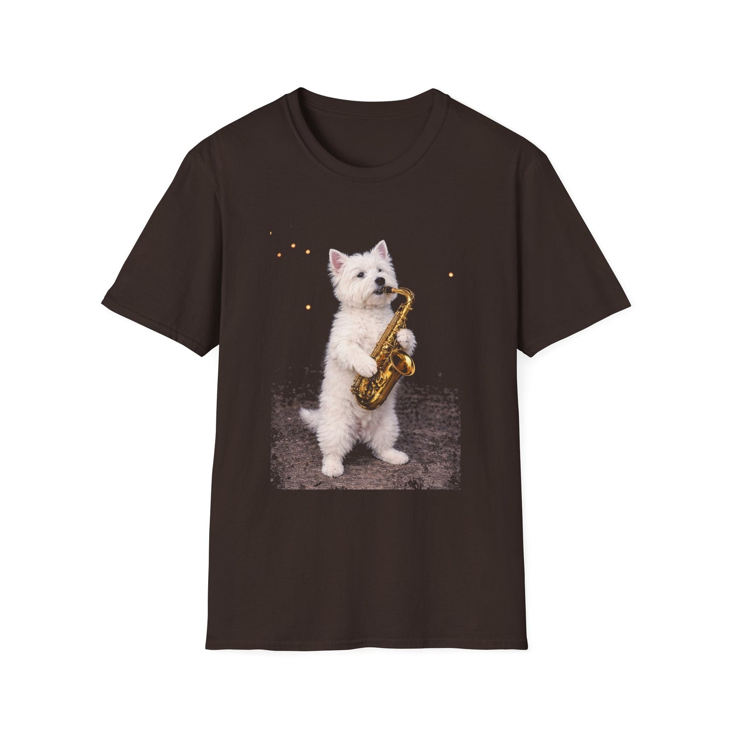 Westie on Sax Tee