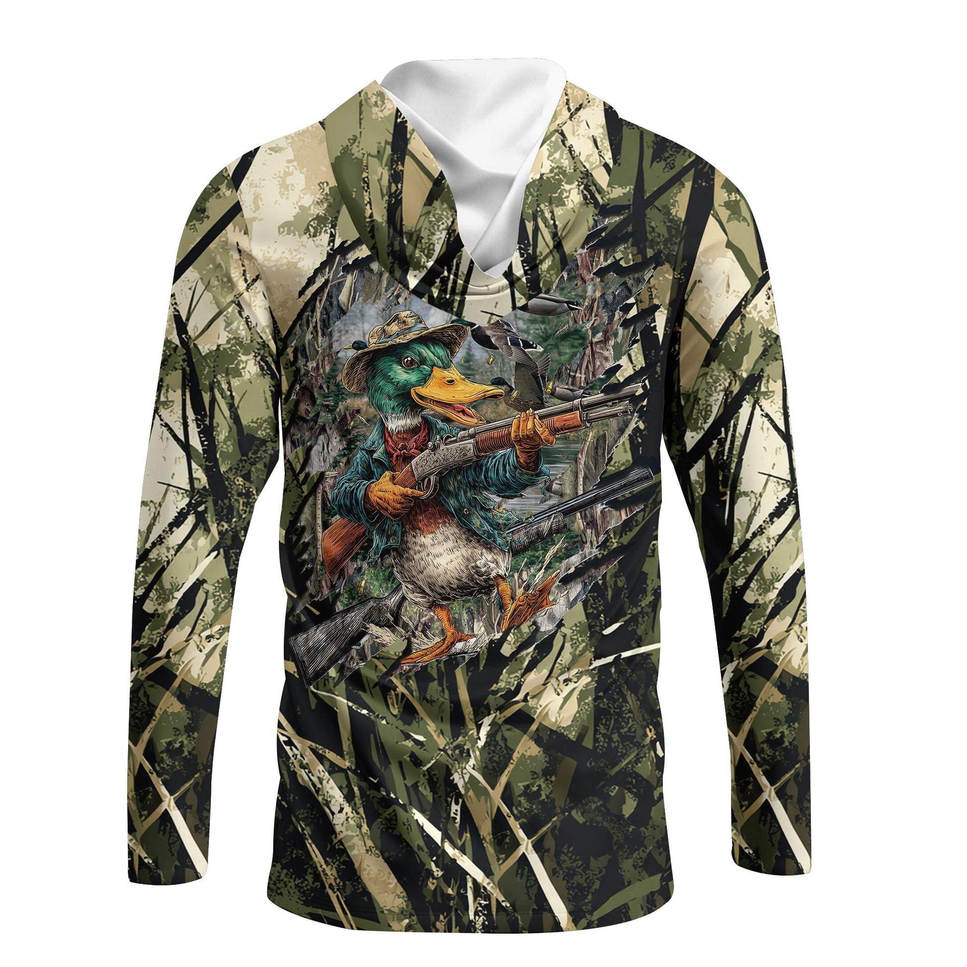 America Mallard Duck Hunting Camo All Over Print Shirt