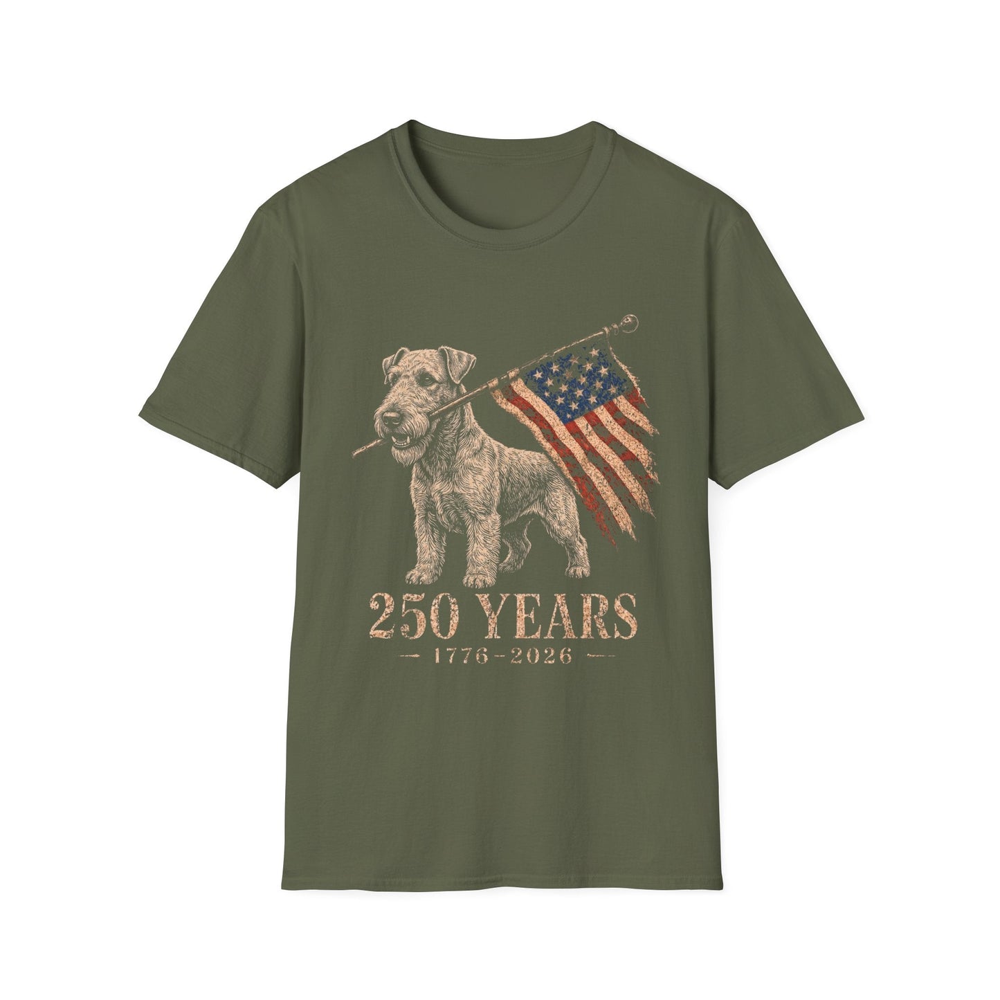 Airedale Terrier USA 250 Years Tee