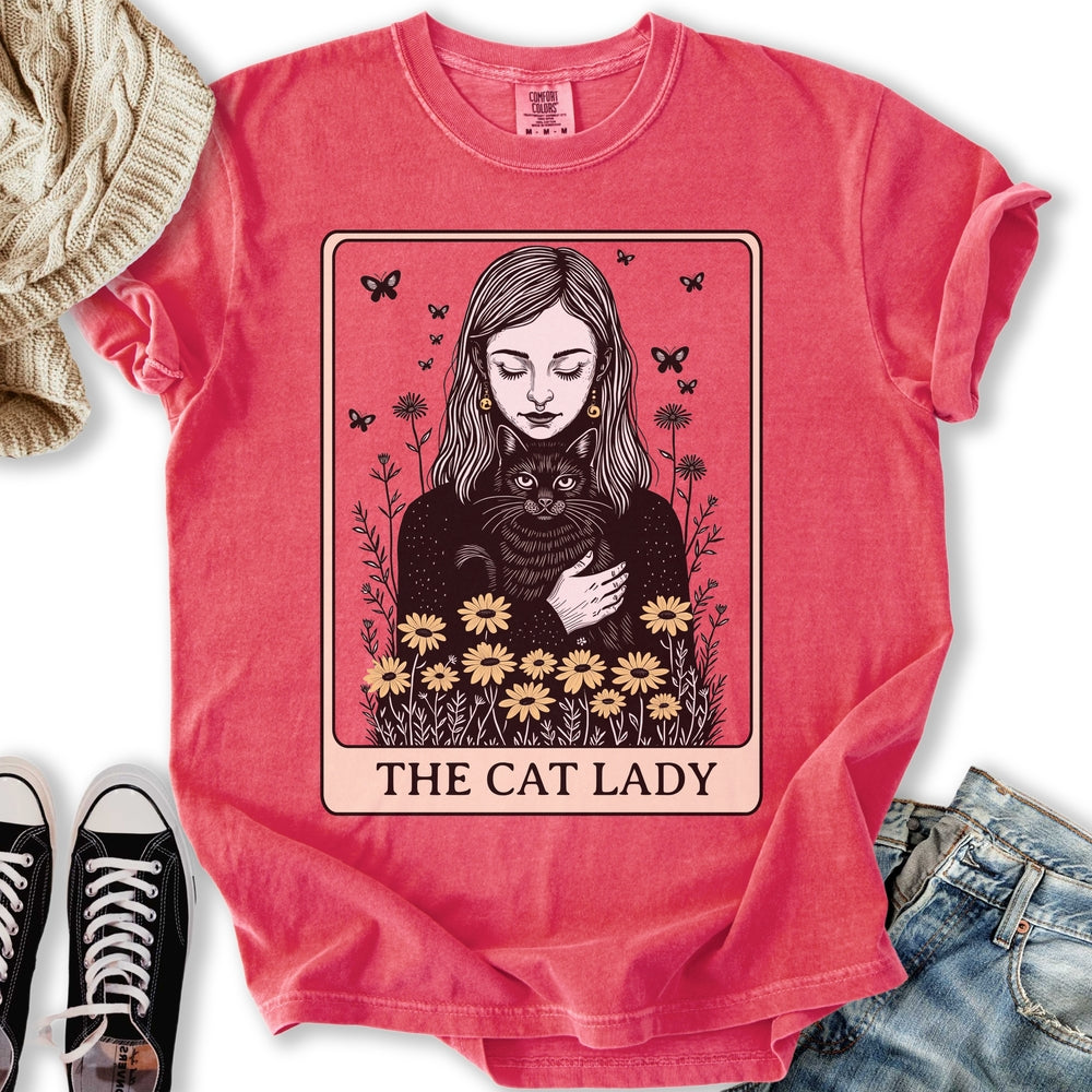 The Black Cat Lady Tarot Relaxed Tee