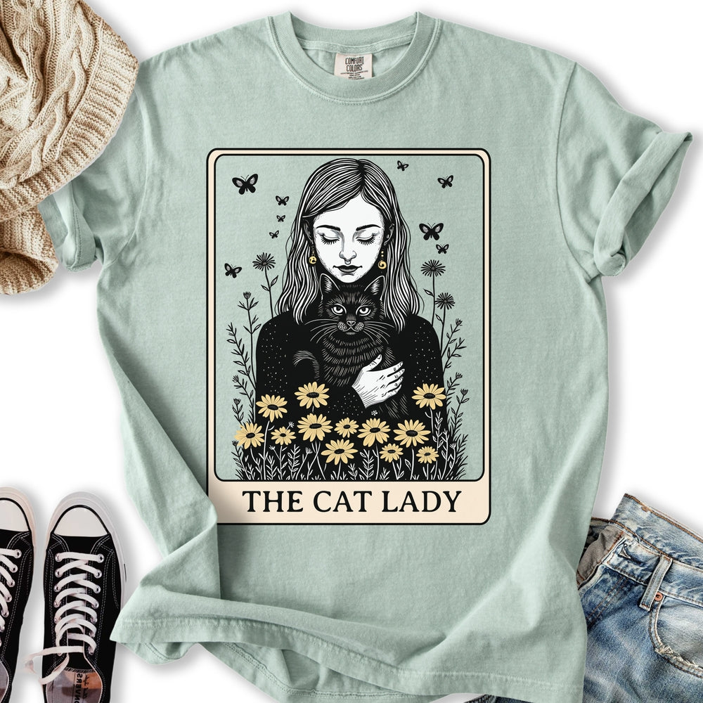 The Black Cat Lady Tarot Relaxed Tee