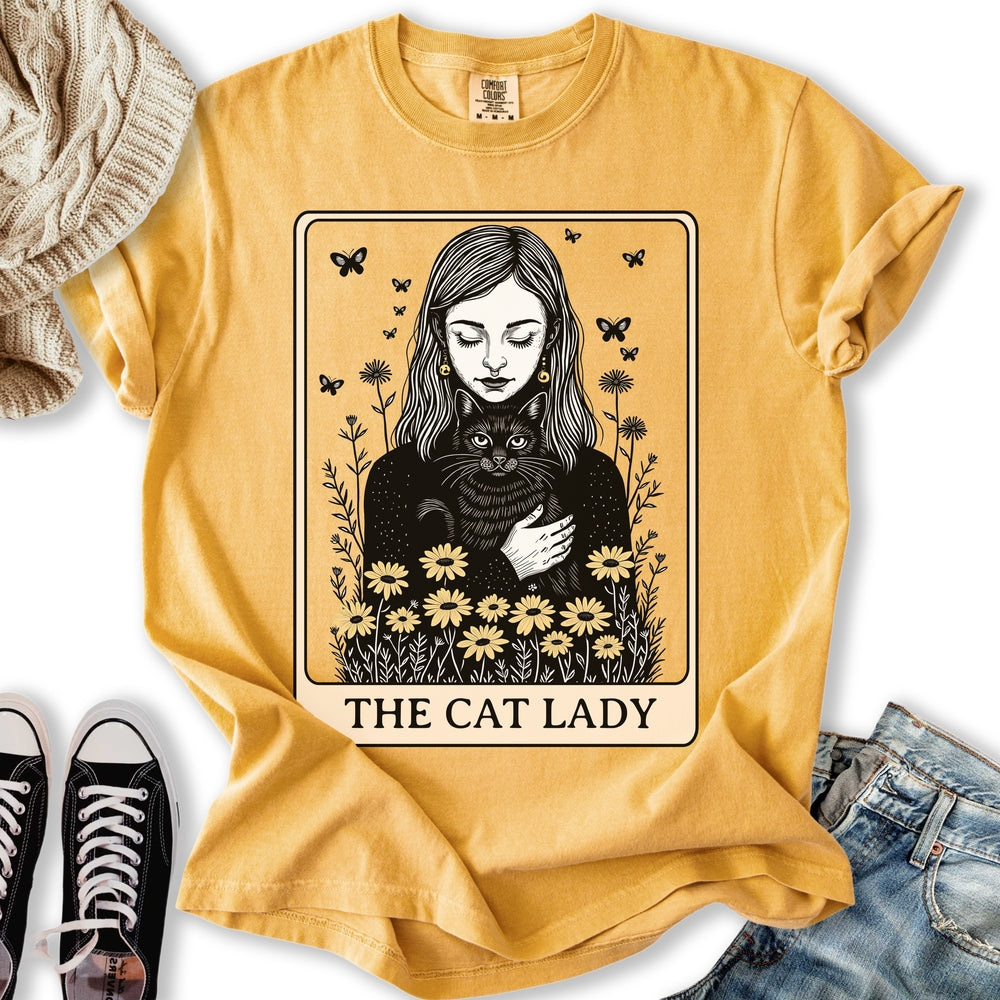 The Black Cat Lady Tarot Relaxed Tee