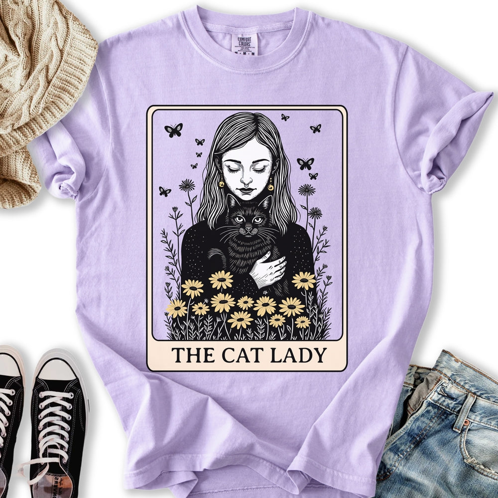 The Black Cat Lady Tarot Relaxed Tee