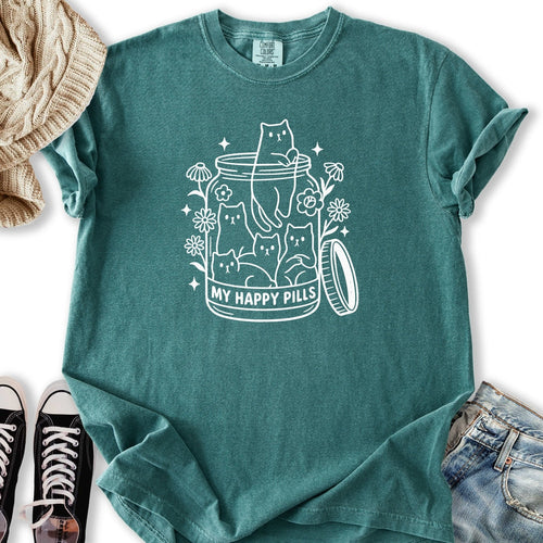 Happy Pills Cat Relaxed Tee