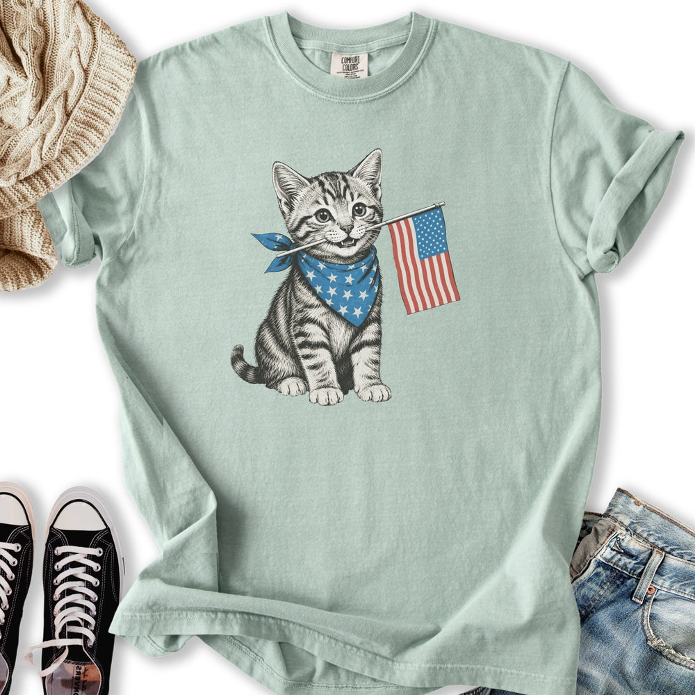 Cute July 4th Tabby Relaxed Tee