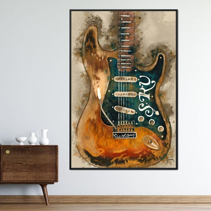 Stevie Ray Vaughan's Guitar Canvas Wall Art