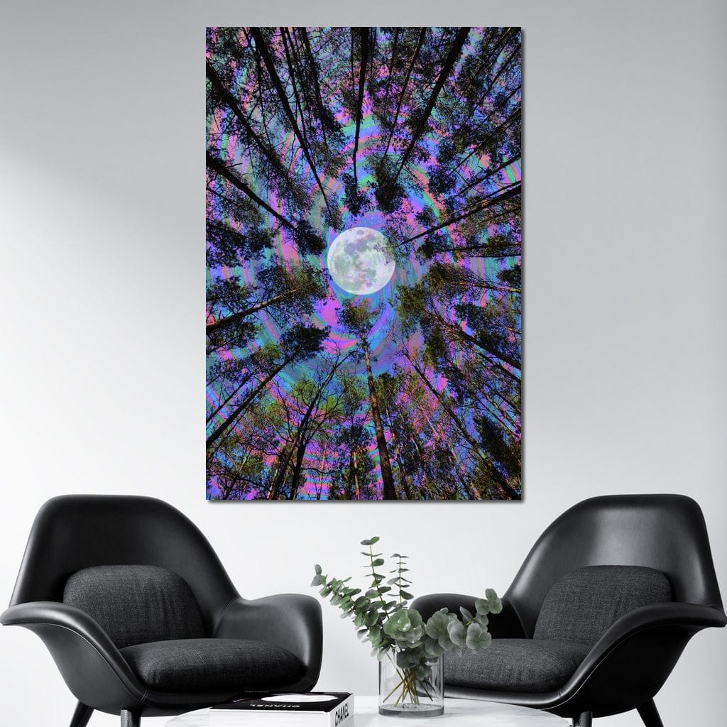 Moon Swirl Canvas Wall Art