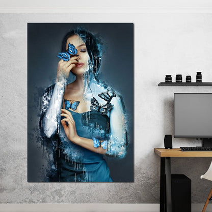 Butterfly Angel Canvas Wall Art