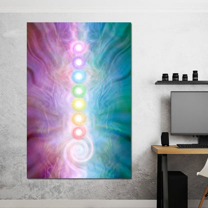 Kundalini Energy Chakra Canvas Wall Art