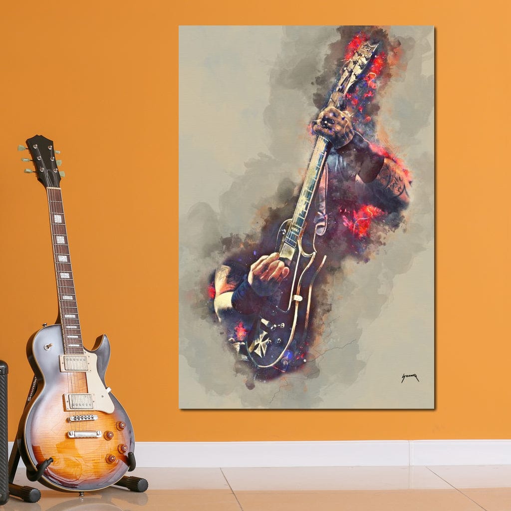 James Hetfield's Electric Guitar Canvas Wall Art