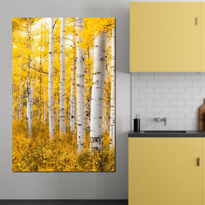 Yellow Forest - Colorado Canvas Wall Art