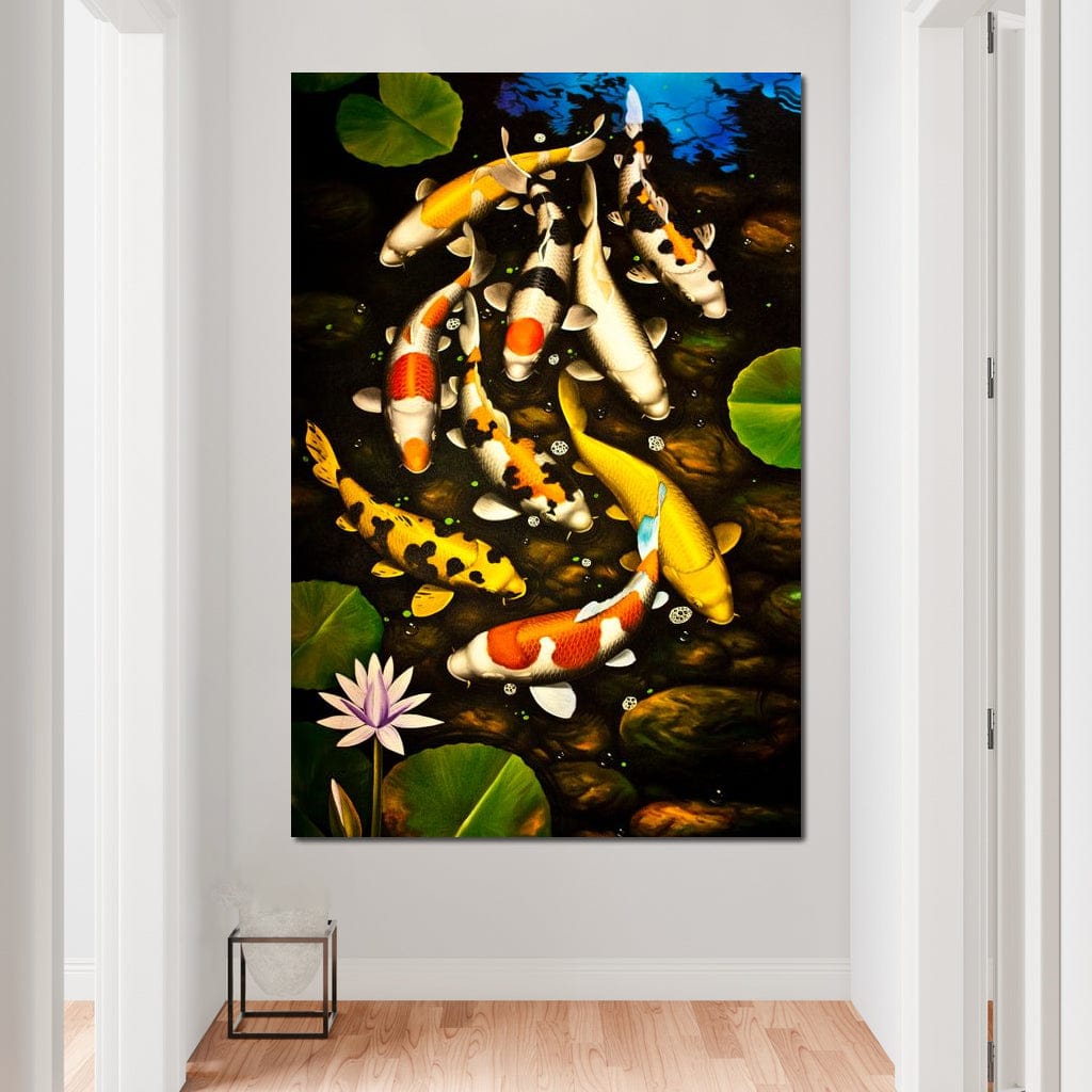 Koi Fishes Canvas Wall Art