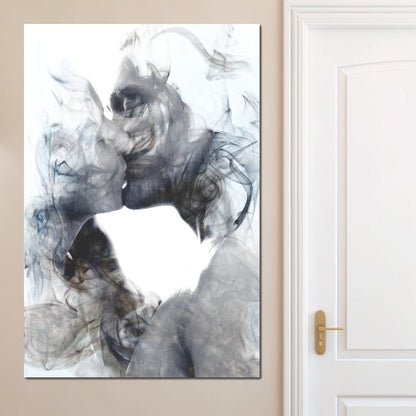 Romantic Kiss Canvas Wall Art