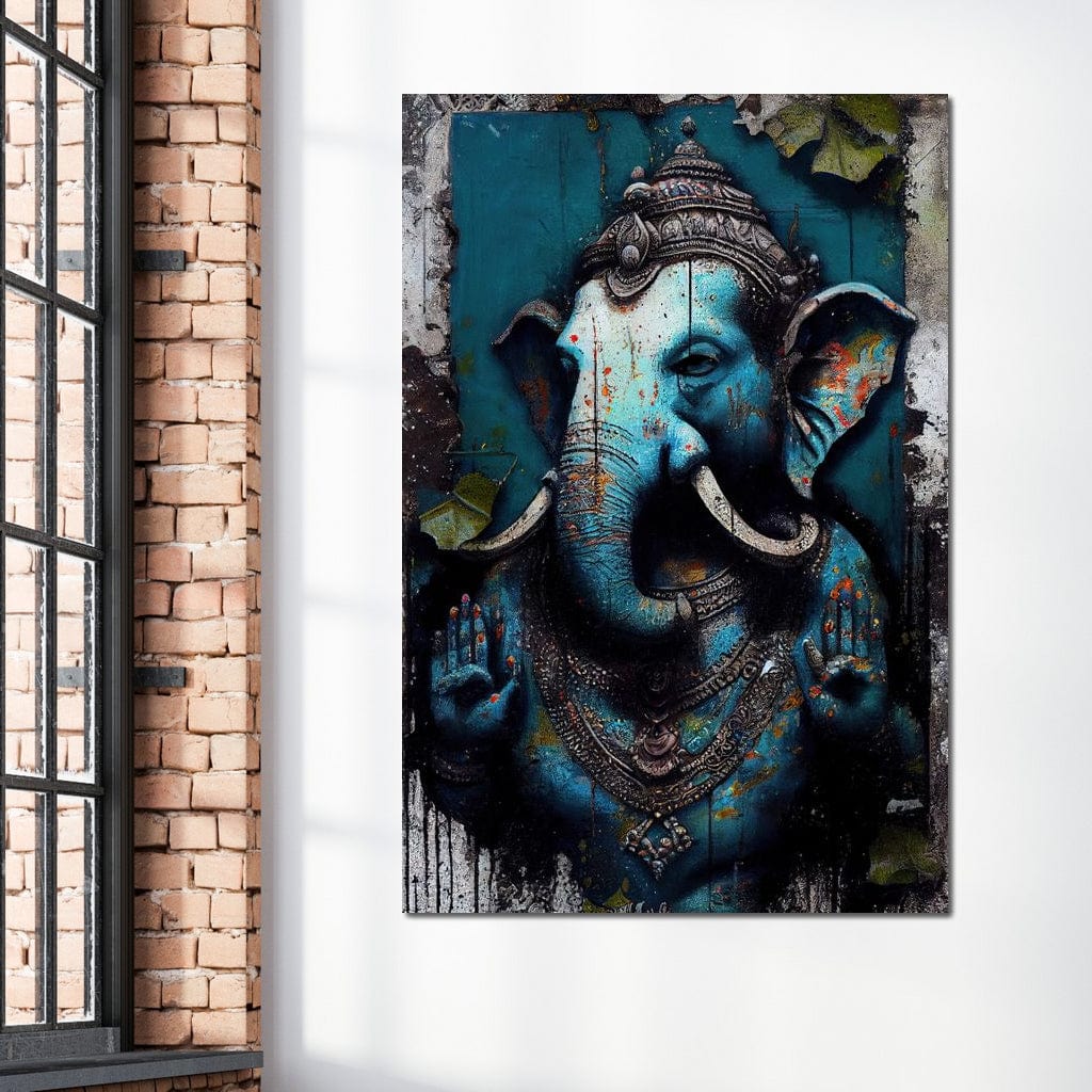 Wise Ganesha Canvas Wall Art