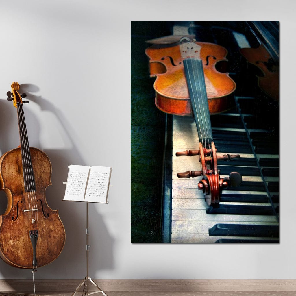 Piano & Violin Canvas Wall Art