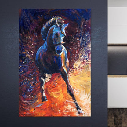 Blue Horse Canvas Wall Art