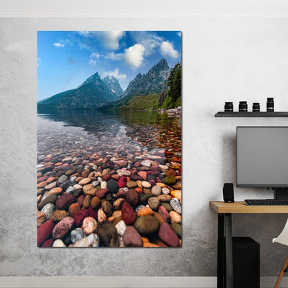 Colored Pebbles Canvas Wall Art