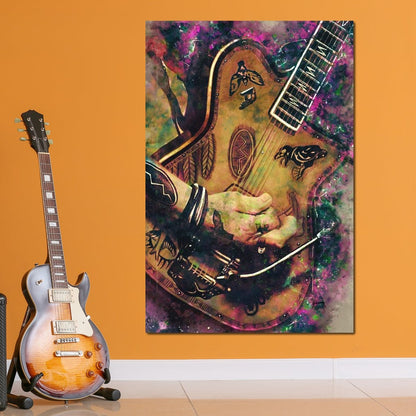 Johnny Depp's Guitar Canvas Wall Art